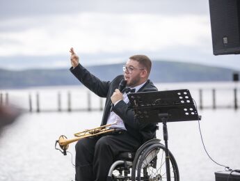 Harry Bassett at the SWIM75 Arts & Health Weekend