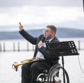 Harry Bassett at the SWIM75 Arts & Health Weekend